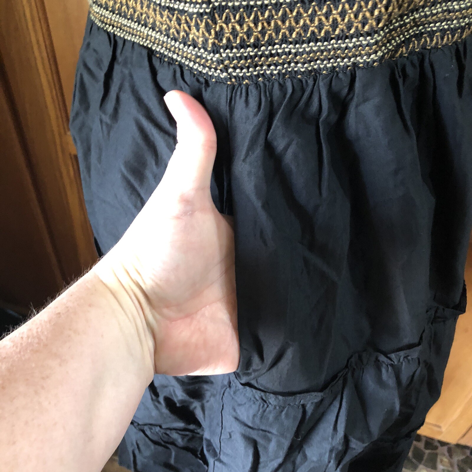 J Crew Women’s Square Neck Smocked Ruffle Tiered Mini Dress Petite Size PL NWI