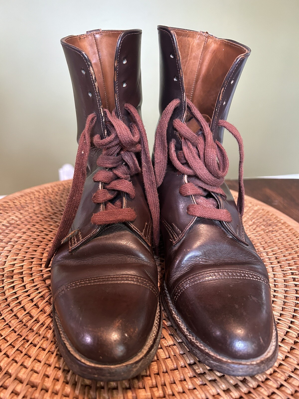 Vintage Tally Ho Lace Paddock Boots Ladies Size 6.5 Brown