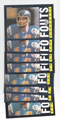 LOT OF EIGHT 1985 TOPPS #372 DAN FOUTS HOF  RAZOR SHARP 1.49 SHIP