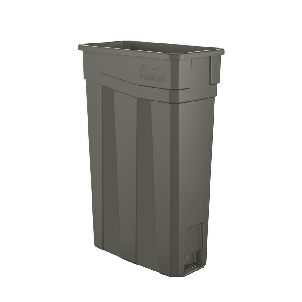 Trash Can 23 Gallon Heavy Duty Slim Space Saving Removable Liner