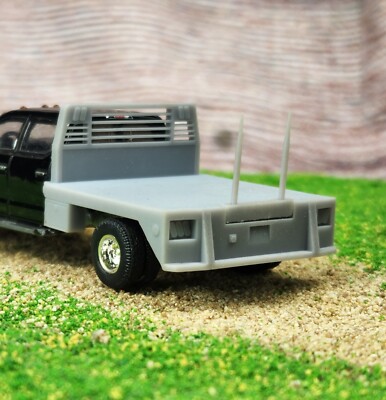 1:64 Scale 3D Printed DRW Flatbed Adjustable Bale Spike Truck Body Farm Layouts