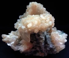 STILBITE BOWS FORMATION W/ HEULANDITE CRYSTALS ON CORAL CHALCEDONY MATRIX MINER