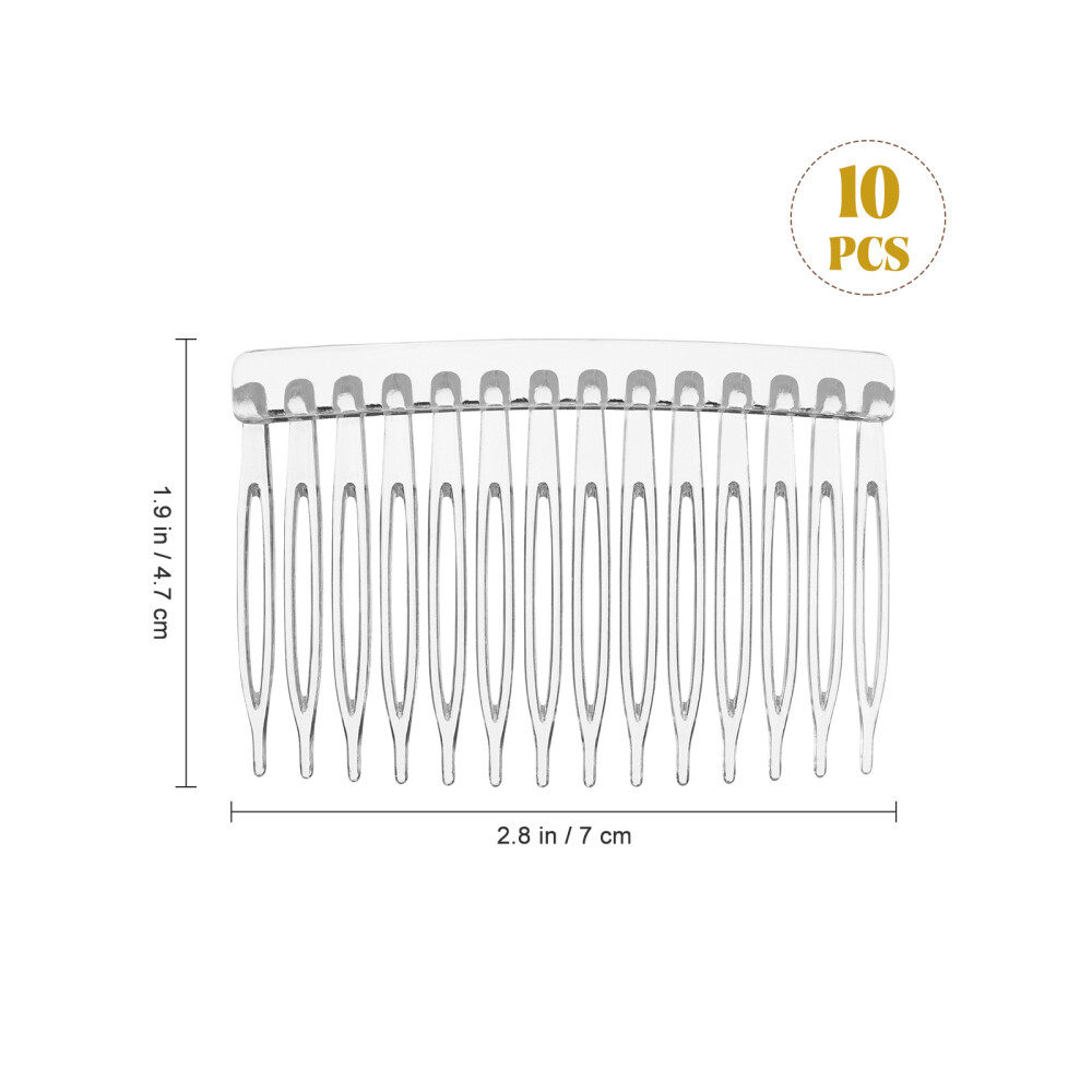 10PCS side hair combs hair combs for fine hair veil clips Hair Slides ...