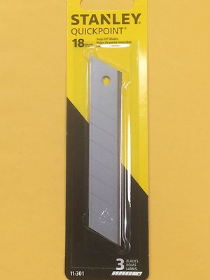 Stanley Quickpoint Snap-Off 8 point Blades L Series 18mm 3-Pack Part# 11-301 