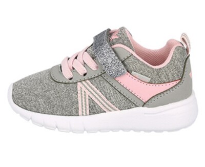LICO Mädchen/Kinderschuhe Sneaker, Sportschuhe, Grau/Rosa, Gr. 22+23