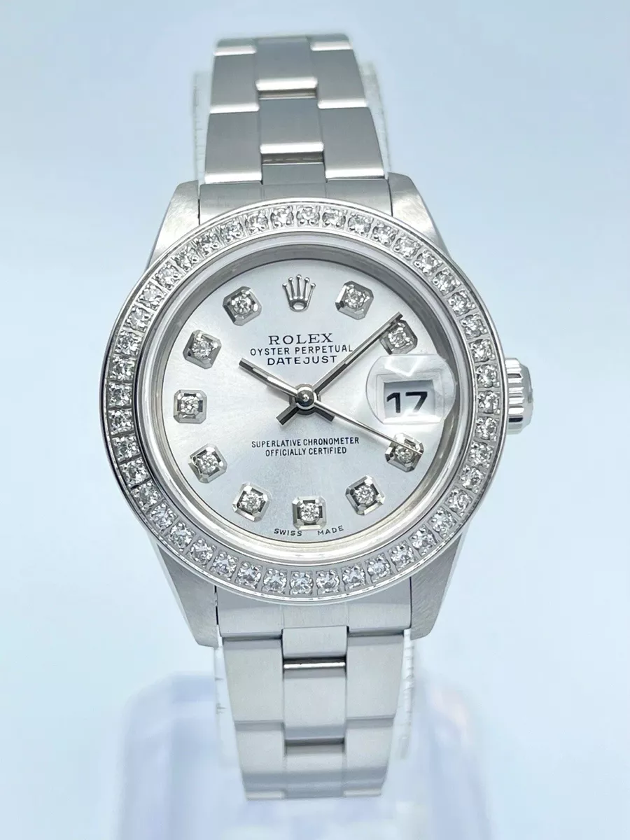 Rolex Datejust Ladies 26mm 79160 Silver Diamond Dial Diamond