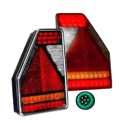 LED Anhängerbeleuchtung Set 6 polig Bajonett 12v LED Rückleuchten Satz Anhänger
