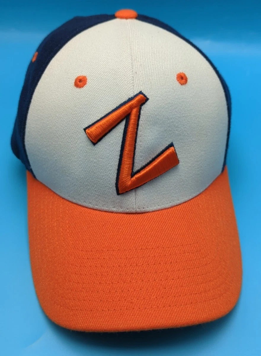 ZEPHYR HATS hat flexfit fitted white orange blue cap M L