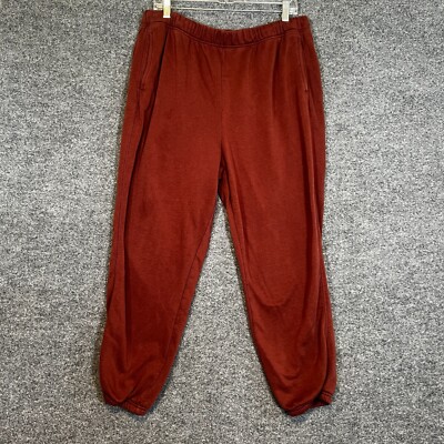 Old Navy Pants Womens XL Burnt Orange Fleece Sweatpants Joggers Stretch  Flaw