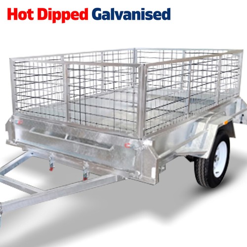 8x5 Box Trailer Galvanised 900mm Cage Fully Welded Single Axle Braked Xtreme - Picture 3 of 9