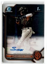 2022 Bowman Chrome Base Autograph B Alexander Suarez #CPA-ASR Auto San Francisco