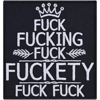 AufnäHer: Fuck The Fuckety Fuck AufbüGler Biker Patch/Applikation