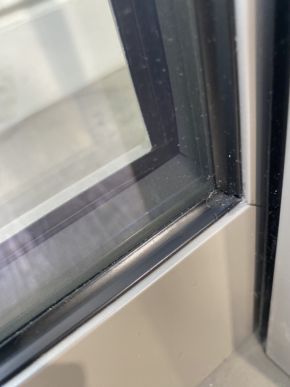 ALUMINIUM PATIO DOORS SLIDING GREY EXTERNAL EX SHOWROOM EXTERIOR SMART