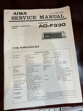 AIWA AD-F330 ADF330 Manuale di servizio di riparazione DAGLI USA **ORIGINALE**