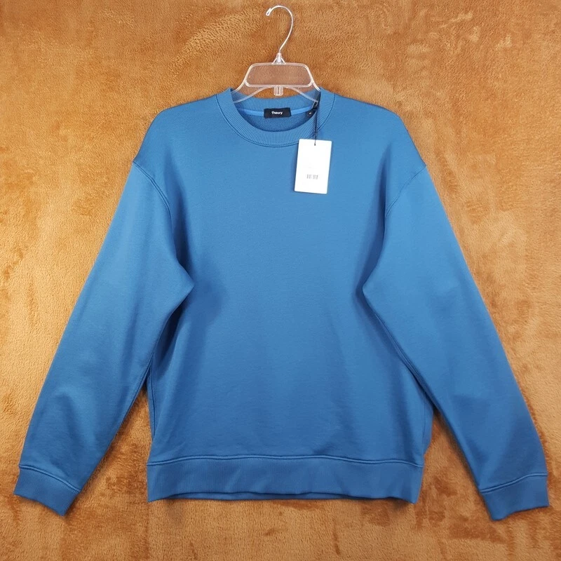 THEORY Sweatshirt Mens Medium Blue Pullover COLTS Crew Terry Knit $185 - Image 2 of 4