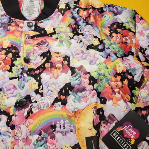 Loungefly Care Bears x Universal Monsters AOP Unisex Bomber Jacket Large NEW - Picture 6 of 19