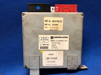 Jaguar XJR6 XJR 95-96-97 Engine Computer ECM ECU PCM 80454F LNB1410CE
