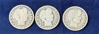 3 Coin Barber Quarter Lot 1899 1902 1907O