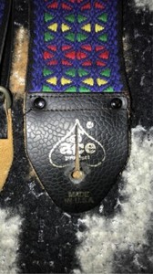 Vtg 60's Ace -Gold Logo -Bobby Lee - Guitar Strap Made in USA