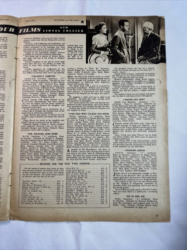 Vintage Picturegoer Magazine March 1941 Michele Morgan Spencer Tracy - Picture 12 of 12