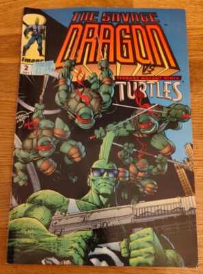 COMIC - Savage Dragon V Mutant Turtles #2 / Vanguard July 1993 Image*MC#4*