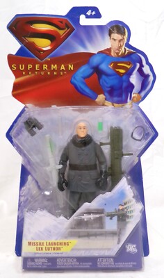 Mattel 2006 DC Superman Returns Missile Launching Lex Luthor 5'' Figure Sealed