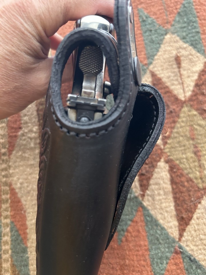 Soft Suede Lined Leather Holster Fit S&W 686 586 66 19 Taurus 627 Colt ...