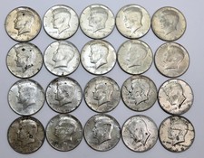 Roll (20) 1965 - 1969 Kennedy JFK Half Dollar Coins 40% Silver $10 Face Value FV