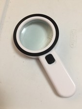 Jumbo Handheld Magnifying Glass w/ 12 Bright LED Light Illuminated Magnifier