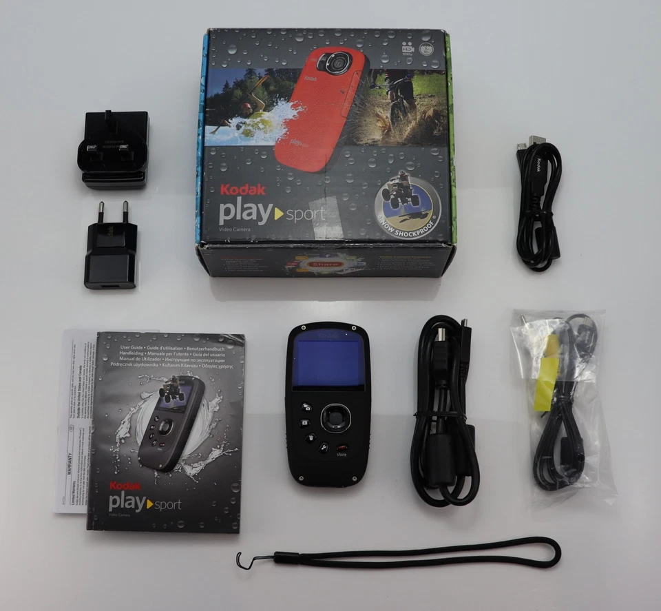 KODAK PLAYSPORT ZX5 CAMCORDER BOXED SD CARD HIGH DEFINITION WATERPROOF HD CAMERA - Image 3 of 4