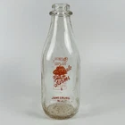 New ListingForsgate Farms, Jamesburg, NJ  Milk Bottle Quart Embossed Glass Dairy Vtg