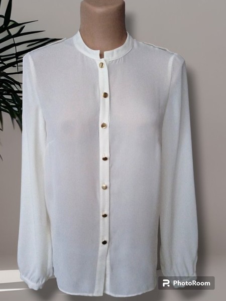 Women Laura Ashley Shirt White Polyester 36