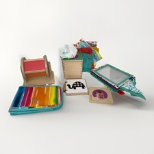 Lovevery Baby Toy Lot Sensory Tissue Box Flash Cards Wooden Montessori Toys