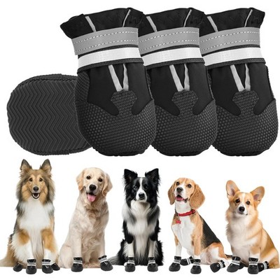 Hundeschuhe, Hundestiefel, Pfotenschutz,  Hundeschuhe, reflektierend, verstel...