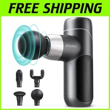 Recharge Anytime: Deep Tissue Massage Gun with 5 Speed Settings & Silicone Heads