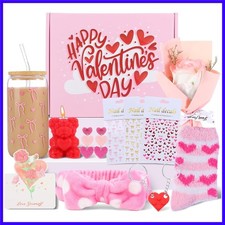 ines Day Gifts for Her Basket - 11Pcs ines Basket for Women, Pink Gifts Box w...