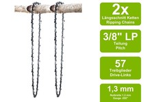 2 Ripping chaînes adapté pour Einhell RPC3835 | 40cm 3/8LP 57M 1,3mm
