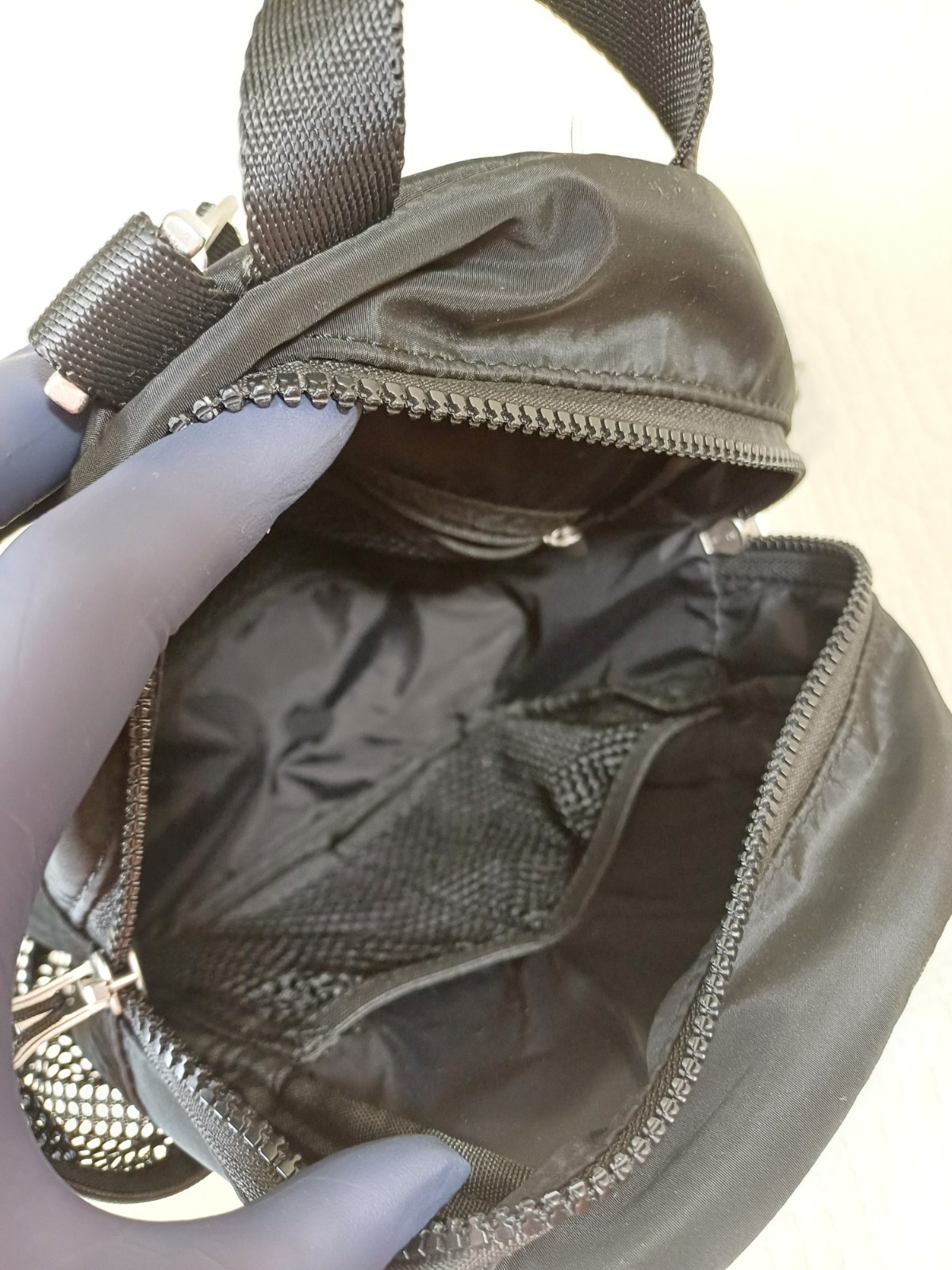 Fabletics Mini Black Backpack Bag Adjustable Stra… - image 5