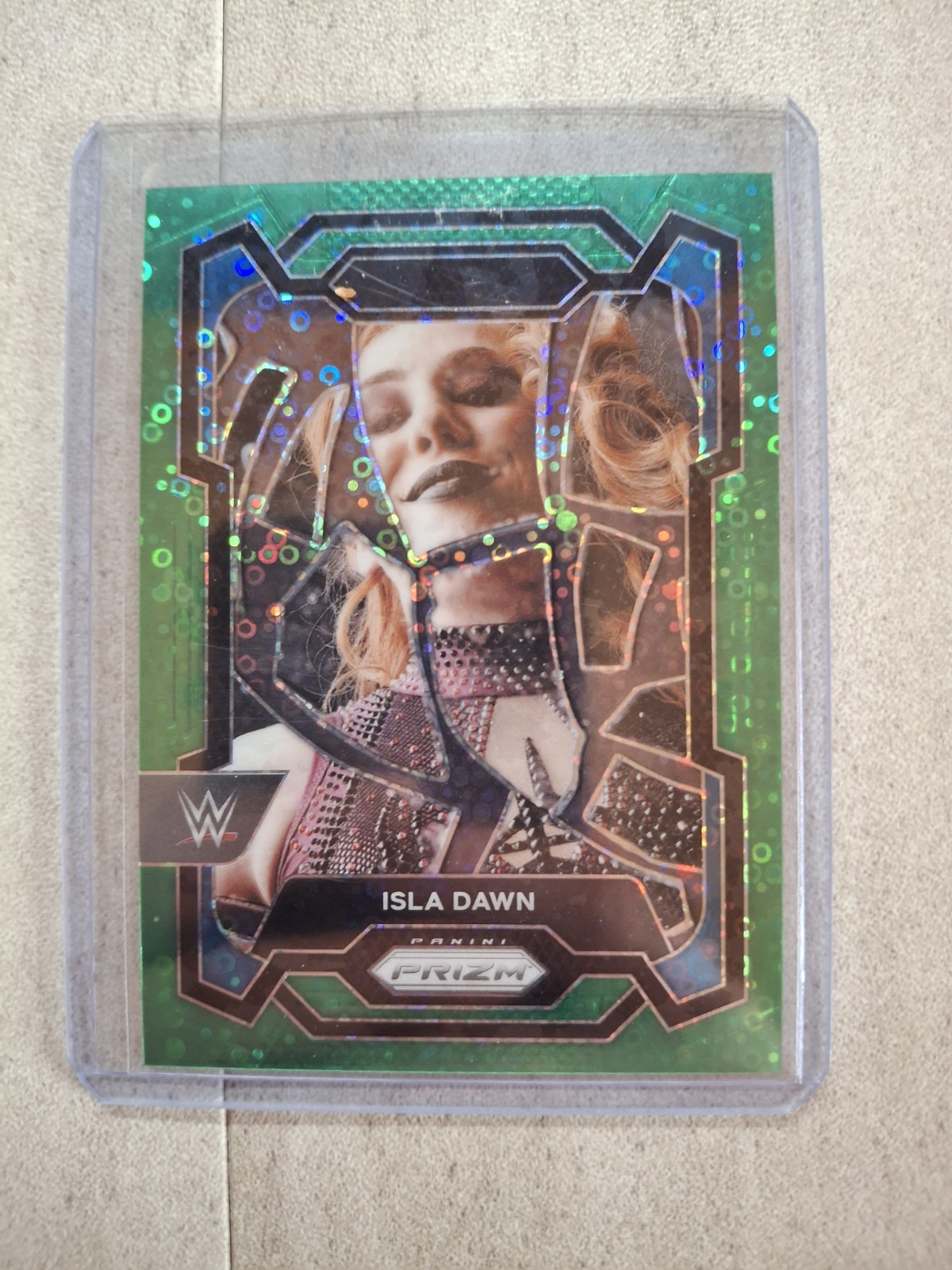 2024 Panini Prizm WWE Undercard Isla Dawn Green Disco 7/49