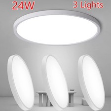 3x 24W LED Ceiling Light Panel Down Light Bathroom Kitchen Living Room Wall Lamp