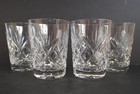 Set of 4 x Royal Brieley Crystal "Braemar" Whisky Tumbler Glasses signed 87mm