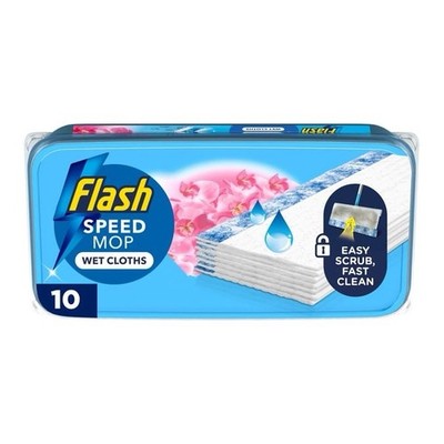 2x Flash Speed Mop Feuchttücher 10 Nachfüllpads wilde Orchidee passend für Flash Speedmop