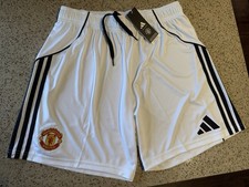 Manchester United MUFC Adidas 25/26 Home Soccer Football Shorts NWT Large