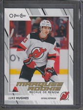 2023-24 OPC Luke Hughes Marquee Rookies Rookie Card New Jersey Devils RC #572. rookie card picture
