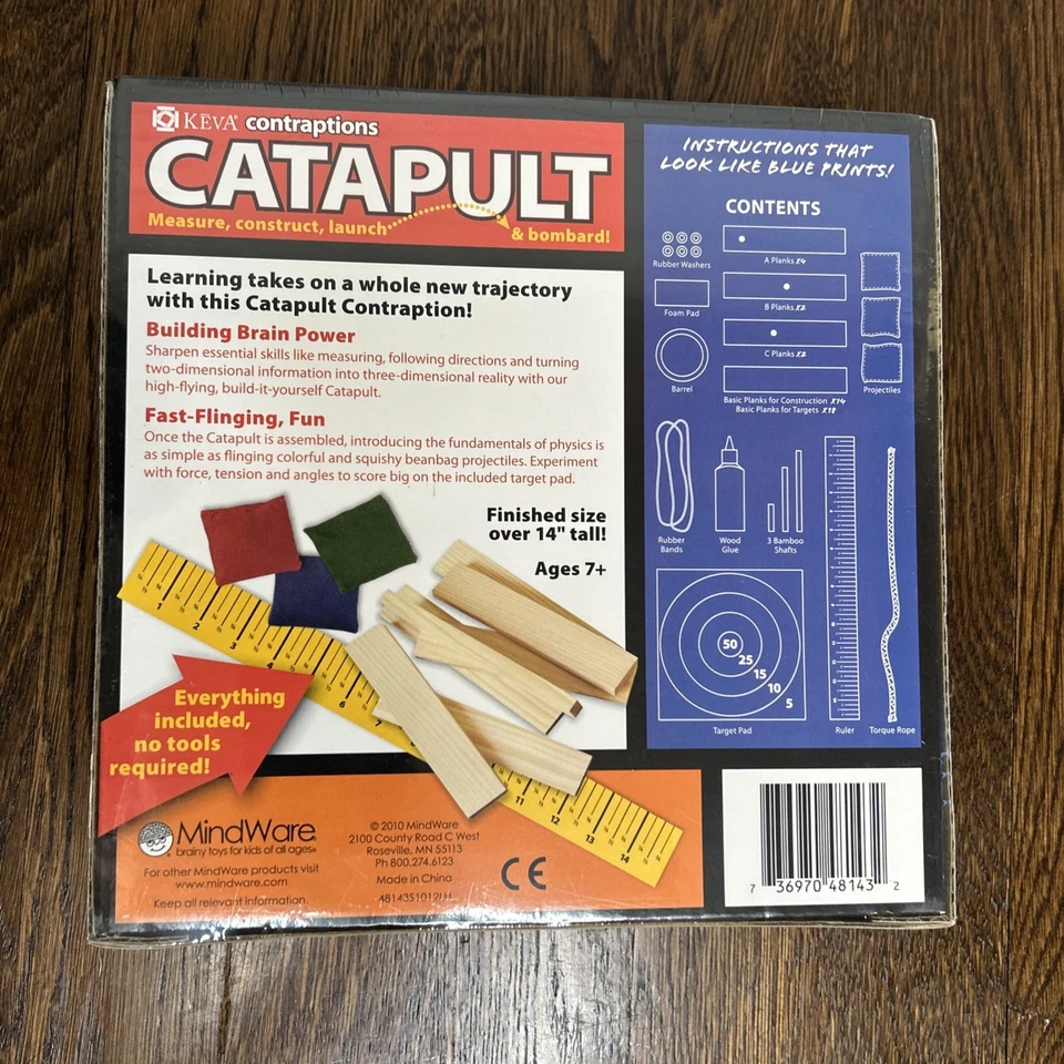 KEVA Contraptions Catapult MindWare Measure Construct Launch New/Sealed box - Image 3 of 3