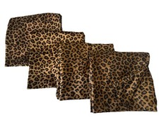 MAINSTAY SATIN LEOPARD BLACK GOLD ANIMAL 4 STANDARD PILLOWCASES 19X30
