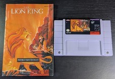 The Lion King SNES Super Nintendo Cartridge Manual Tested Clean