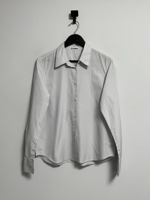Jil Sander Button Up Shirt Luxury Women's Size 42 Gray