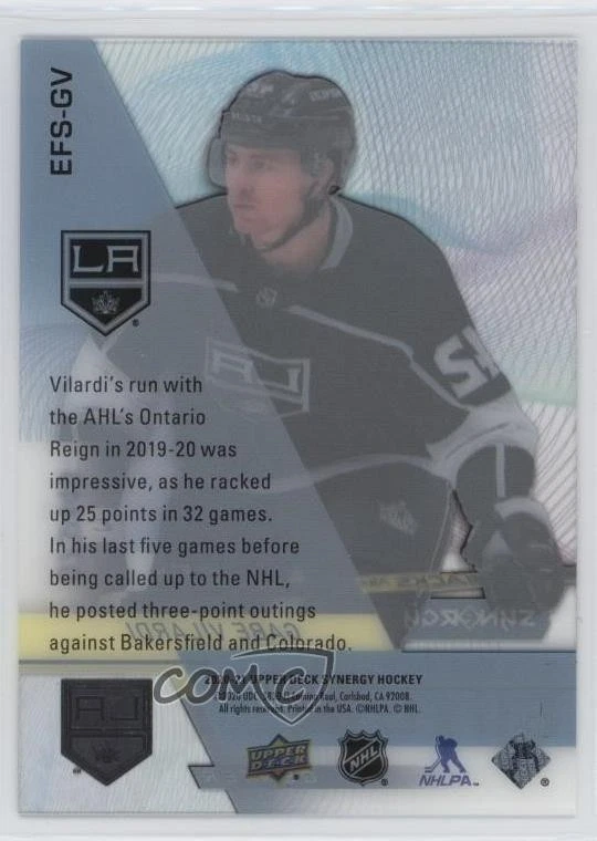 2020-21 Upper Deck Synergy Exceptional Futures Gold /449 Gabe Vilardi Rookie RC - Image 2 of 2