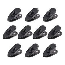 10 x Earphone Clips Wire Shirt Rotate Black Earphone Cable Clothing Clip